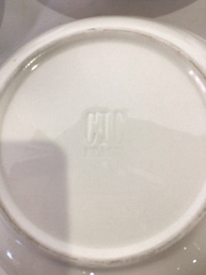 Botanical White Ceramic Set of 4 Bowl Set