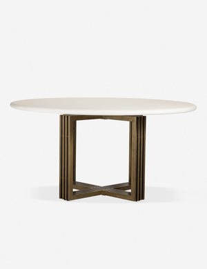 43AFCLC2 Lulu & Georgia Modern Concrete AS IS Round Cream Table