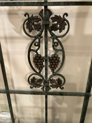 Metal Grapes Green Baker's Rack