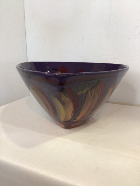 Purple/Red Pottery Bowl