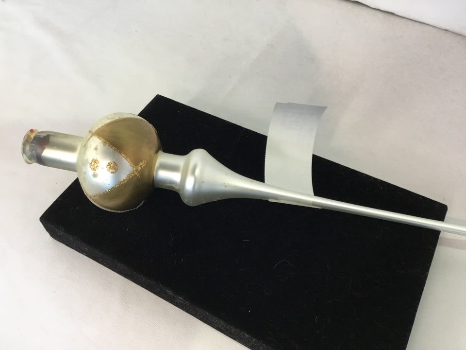 Tree Topper Silver Glass Holiday Item