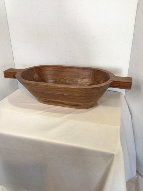 Brown Wood Handles Bowl