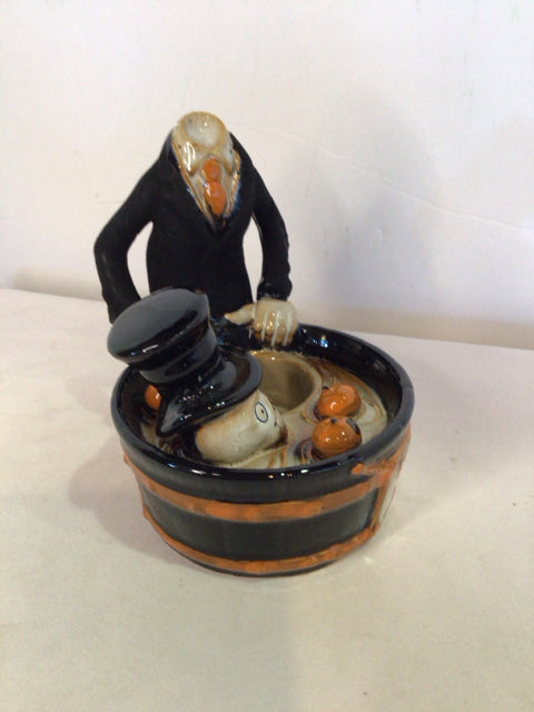 Yankee Candle Halloween Black/Orange Ceramic Skeleton Holiday Item
