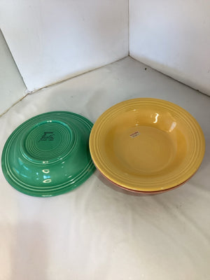 Fiestaware Vintage Set of 3 Multi Ceramic Pasta Bowl Set