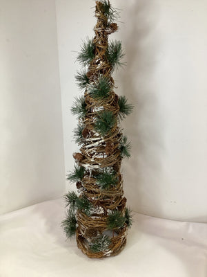 Christmas Brown/Green Grapevine Tree Holiday Item