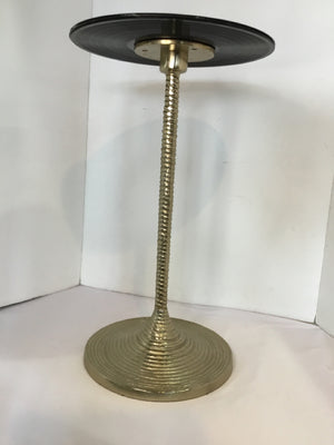 Side Vinyl Gold/Black Table
