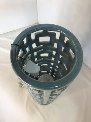 Cut out Blue Ceramic Lamp