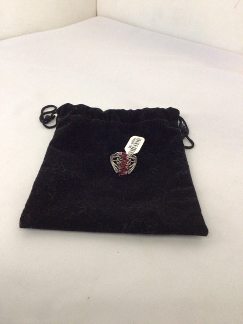Sterling Silver Red Ring