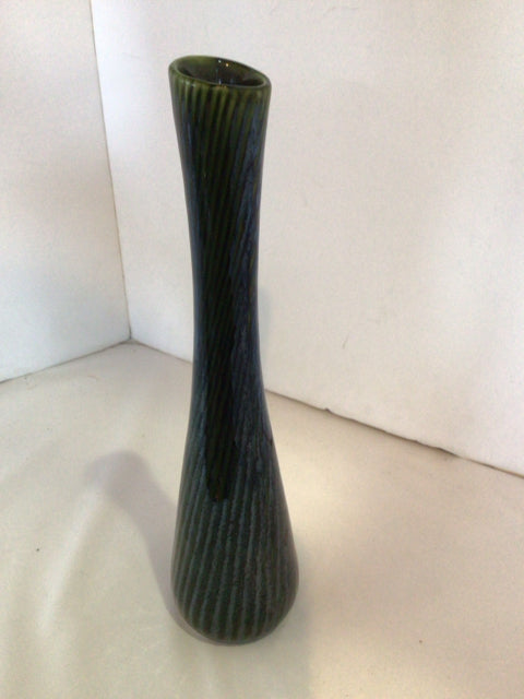 Green Ceramic Bud Vase