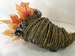 World Market Brown/Orange Cornucopia Holiday Item