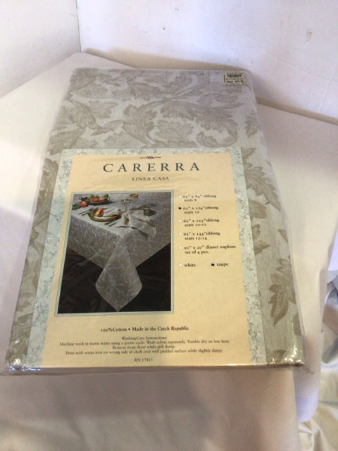 Linea Casa Cream Jacquard Tablecloth