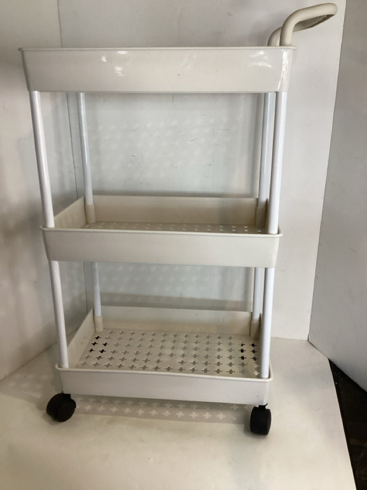 Metal Rolling White Cart