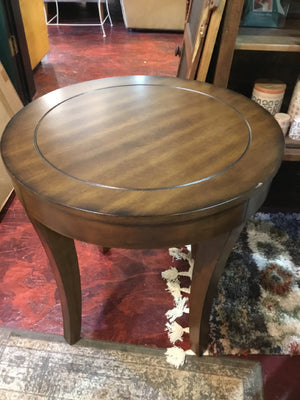 Ashley Round Brown End Table