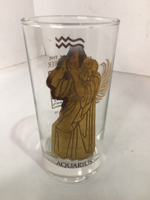 Mid-Century Clear/Gold Glass Glasses
