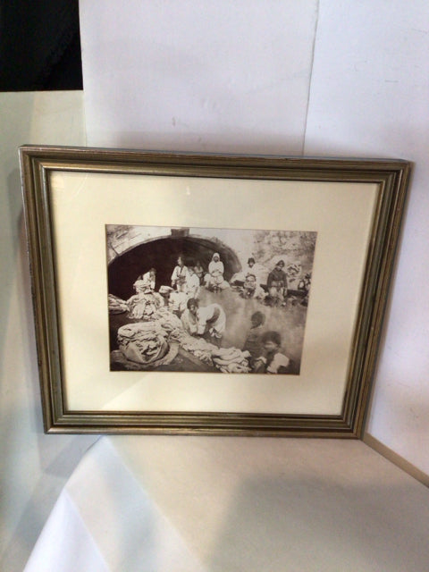 Vintage Sepia Women Framed Art