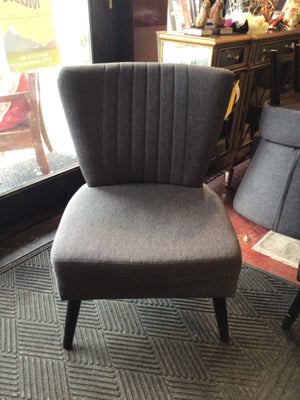 Gold Sparrow Pair Tweed Armless Gray Chair