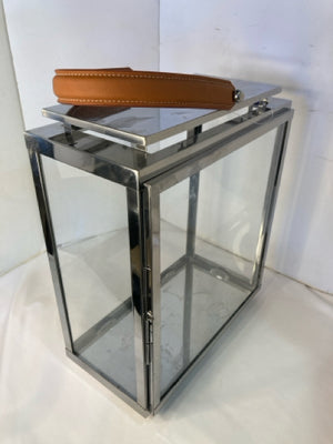 Silver Chrome/Glass Lantern