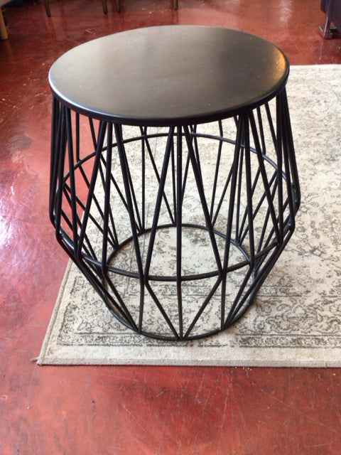 Metal Round Black Table
