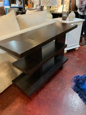 Wood Black TV Stand