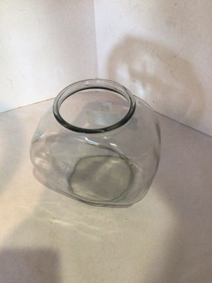 Clear Glass Round Vase