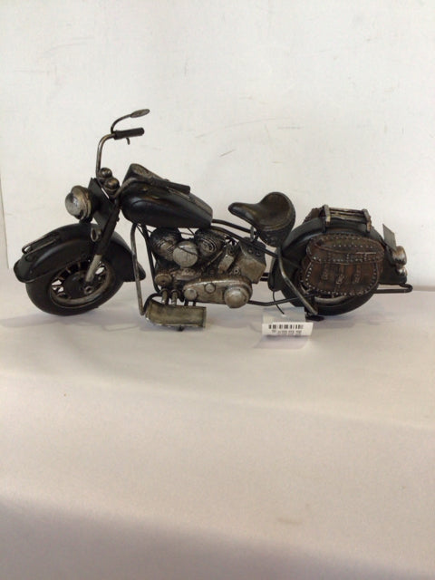 Collectable Black Metal Motorcycle Figurine