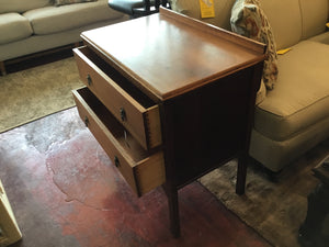 Vintage Wood 2 Drawers Brown Dresser/Chest