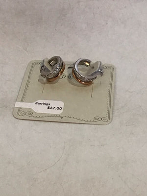 Brighton Silver/Gold Rhinestone Earrings