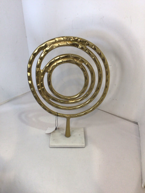Gold Metal Circle Statue