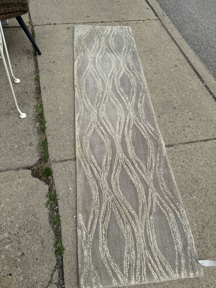 Threshold Runner Wool Print Gray/Cream Rug