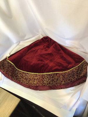 Tree Skirt Burgundy Velvet Holiday Item