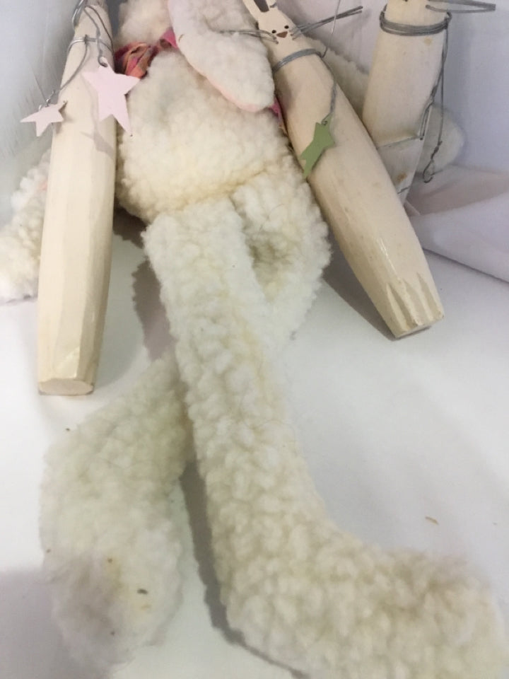 Plush Resin Rabbit In Bag Holiday Item