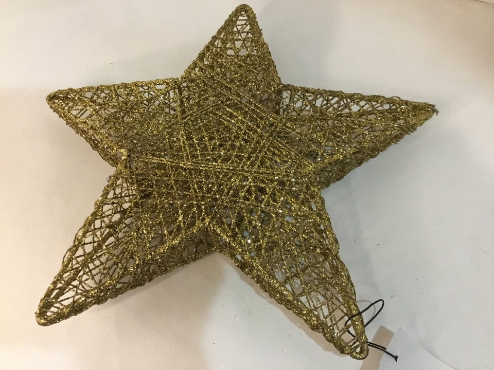 Gold Wire Glitter Star Holiday Item