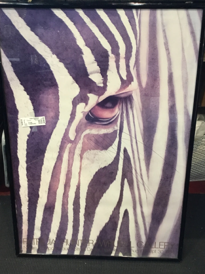 Black/White Zebra Framed Art