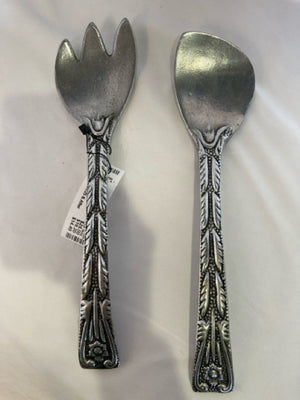 Salad Silver Metal Fork and Spoon Silverware