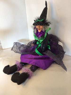 Halloween Black/Purple Witch Holiday Item