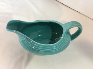 Fiesta Vintage Aqua Ceramic Gravy Boat