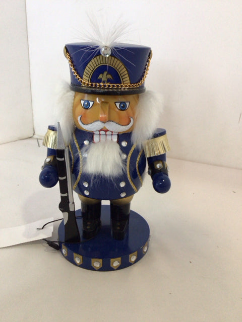 Nutcracker Blue/Gold Wood Holiday Item