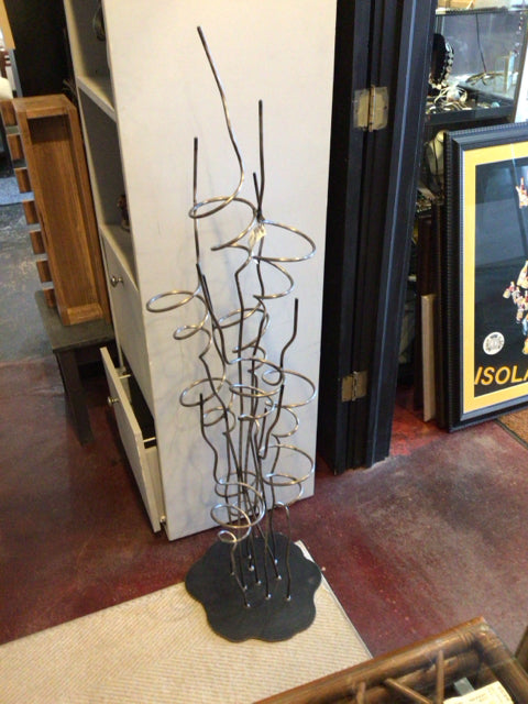 Sculpture Silver Metal Wine Rack Wine Acces.
