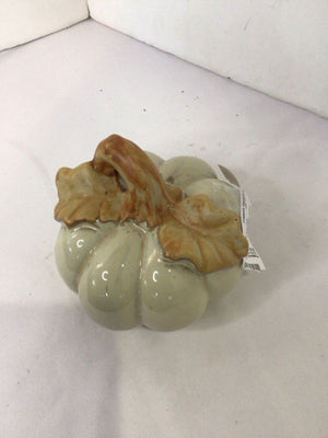Tan Ceramic Pumpkin Holiday Item