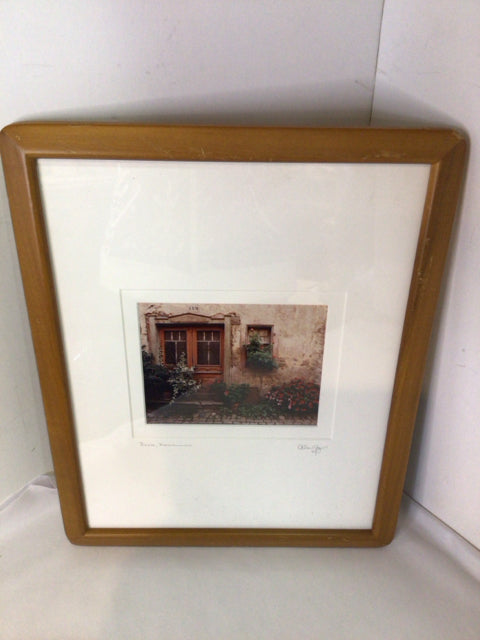 Tan/Pink Door Framed Art