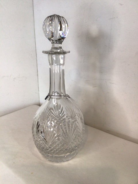 Clear Cut Glass Decanter