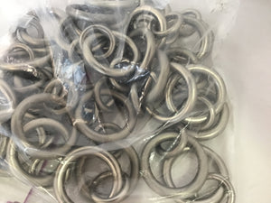 Silver Metal Round Drapery Hooks