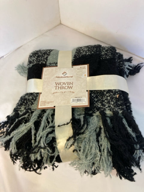 Black/Gray Cotton Throw
