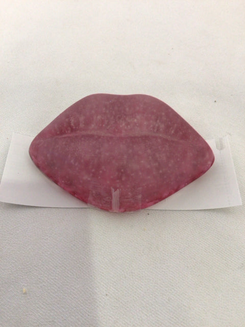 Red Glass Lips Paperweight