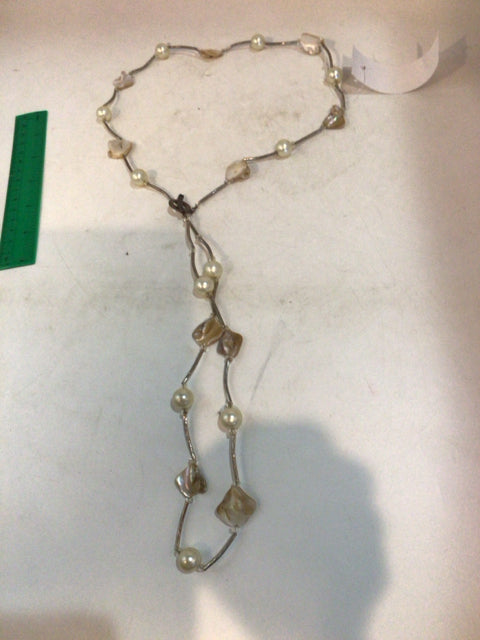 White/Silver Multi Strand Necklace