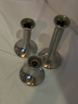 Taper Aluminum Set of 3 Candle Holder