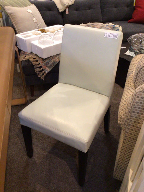 Crate & Barrel Leather White Chair