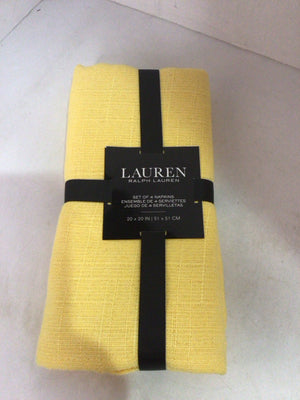 Ralph Lauren NEW Yellow Set of 4 Napkins