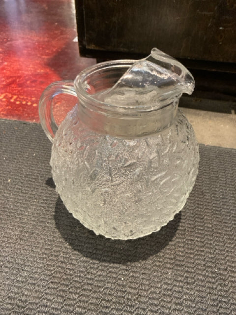 Frosted Clear Glass Pitcher