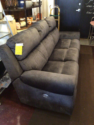 Electric Chenille Recliner Gray Sofa/Couch